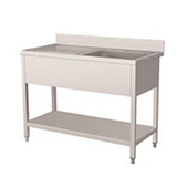 stainless steel sinks single bowl with drainboard freestanding style