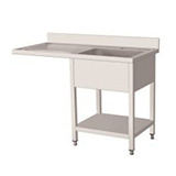stainless steel sinks single bowl with left drainboard dish washing style